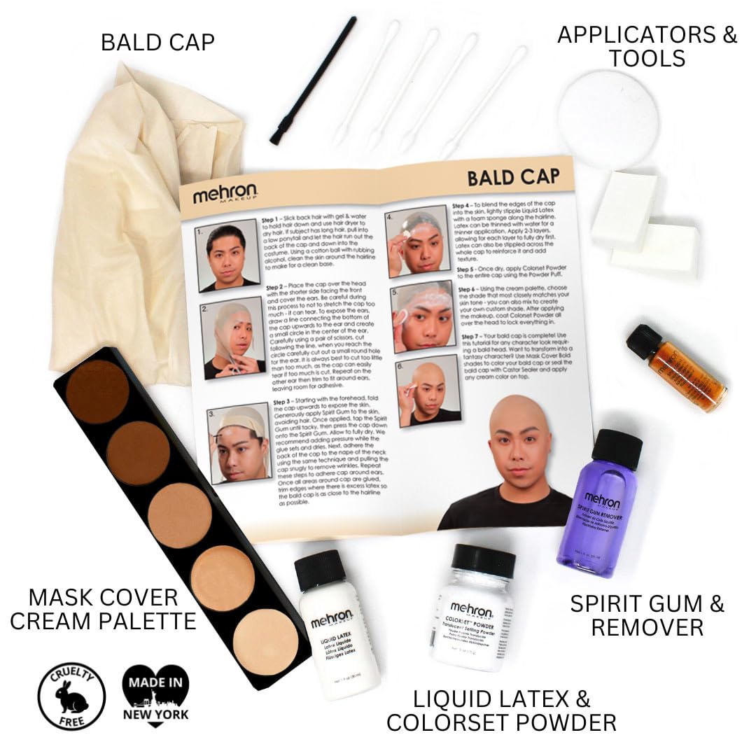 Bald Cap Professional Makeup Kit