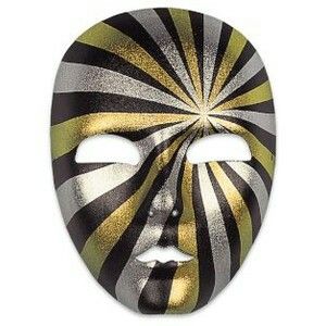 Metallic Silver, Black, & Gold Full Face Mask