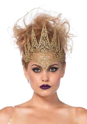 Gold Glitter Die Cut Filigree Royal Crown