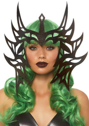 Black Glitter Warrior Die Cut Headpiece